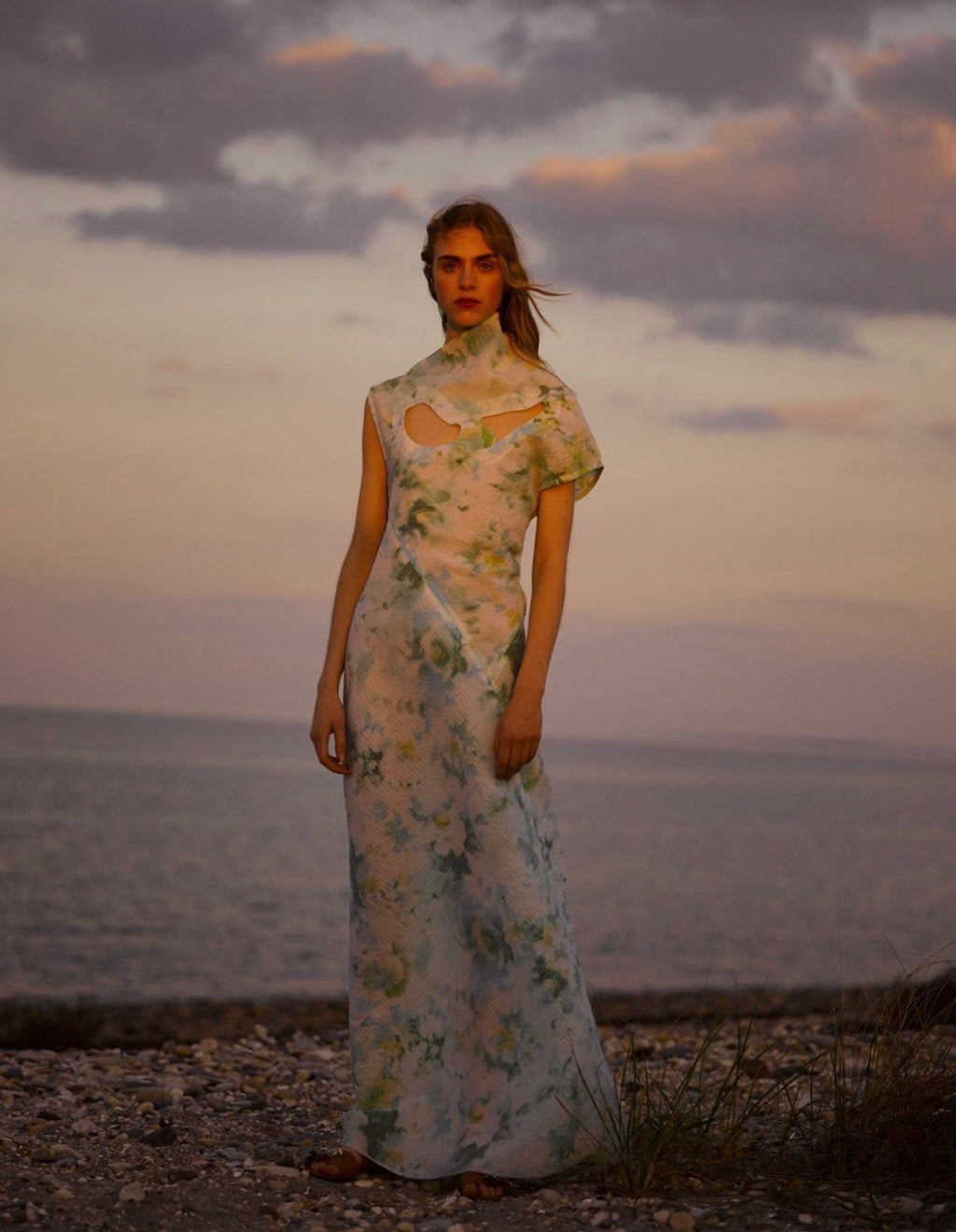 The Mint Frosty Water Colors Dress