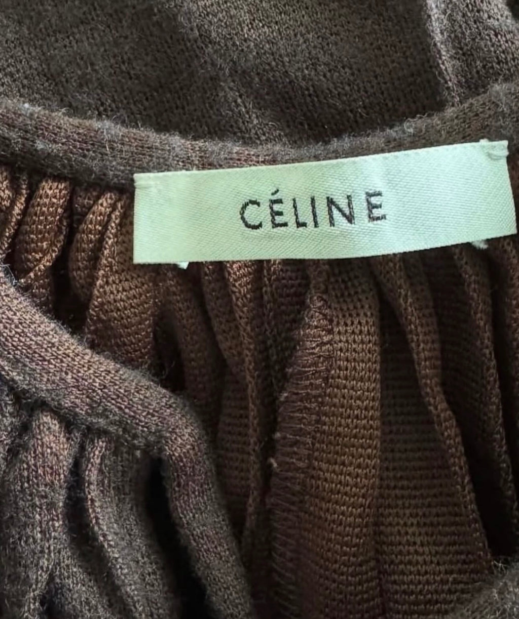 The Brown Pleated Jersey Dress