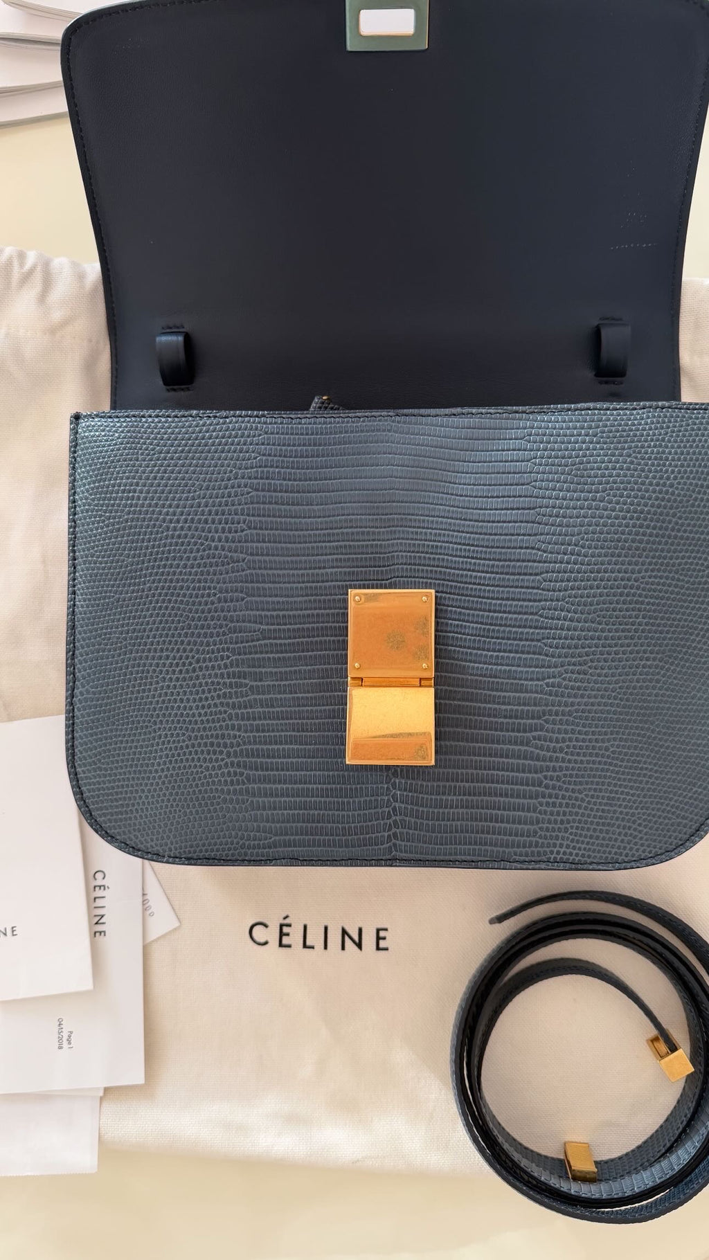 The Classic Medium Box Bag in Lizard