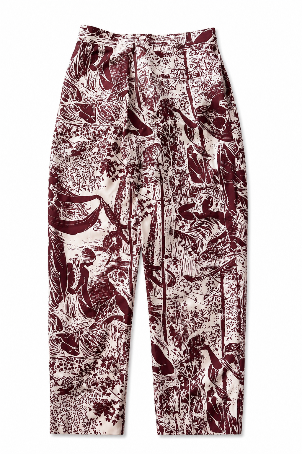 The Figure Printed Silk Pants
