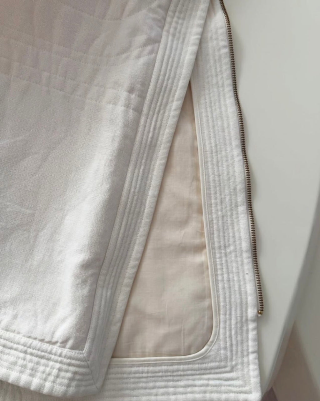 The Quilted Linen Coat