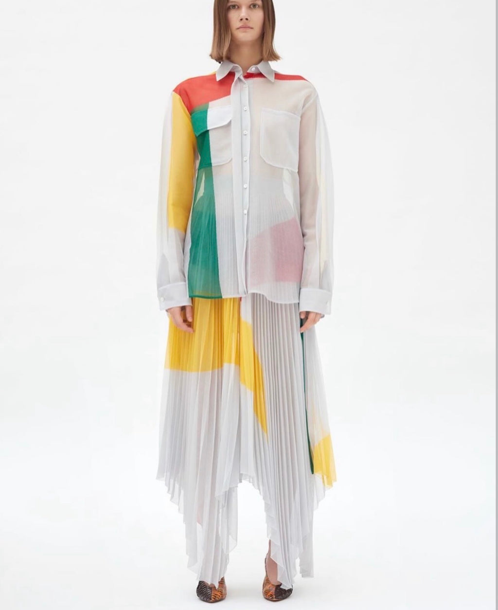 The Pleated Mesh Skirt