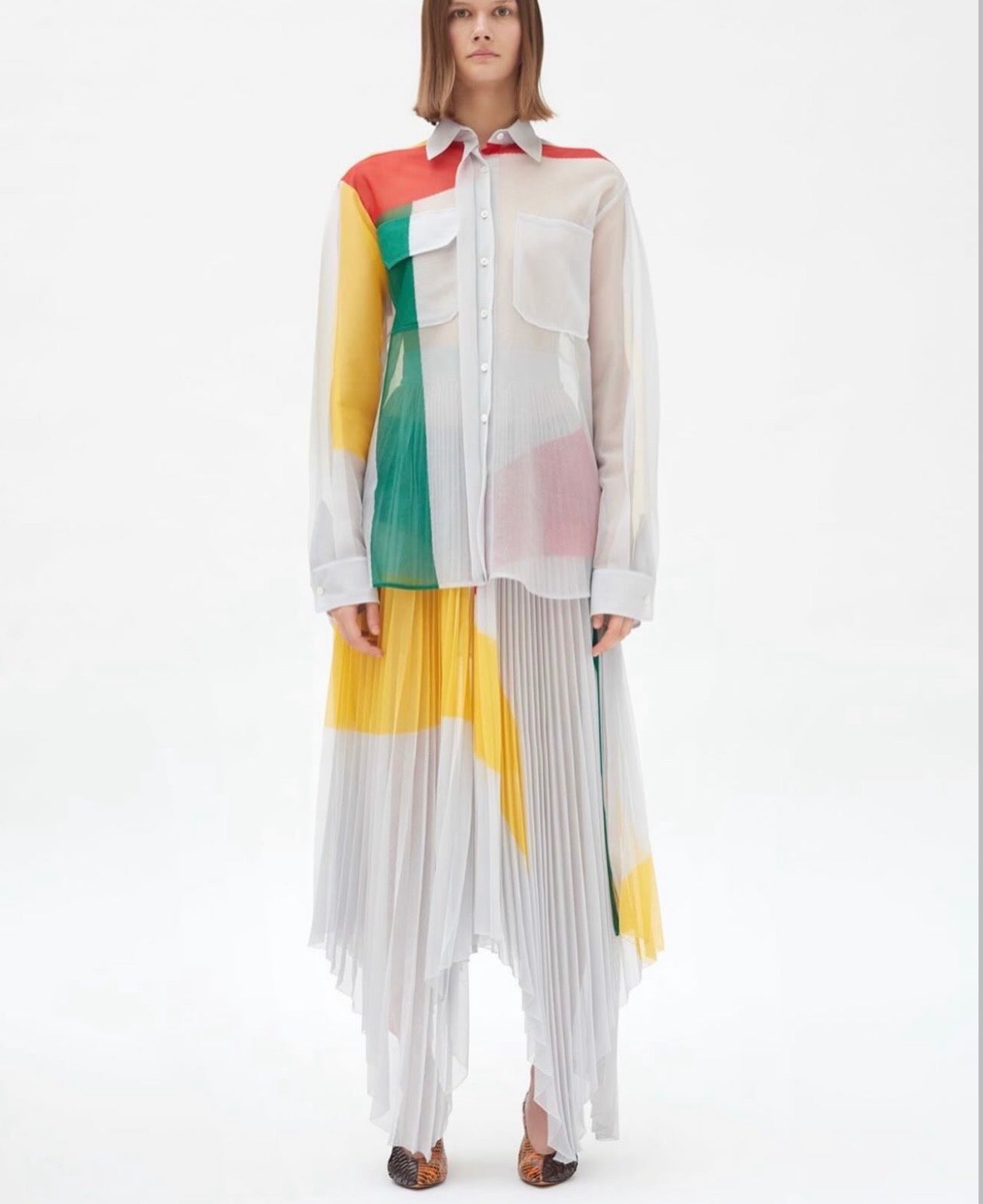 The Pleated Mesh Skirt