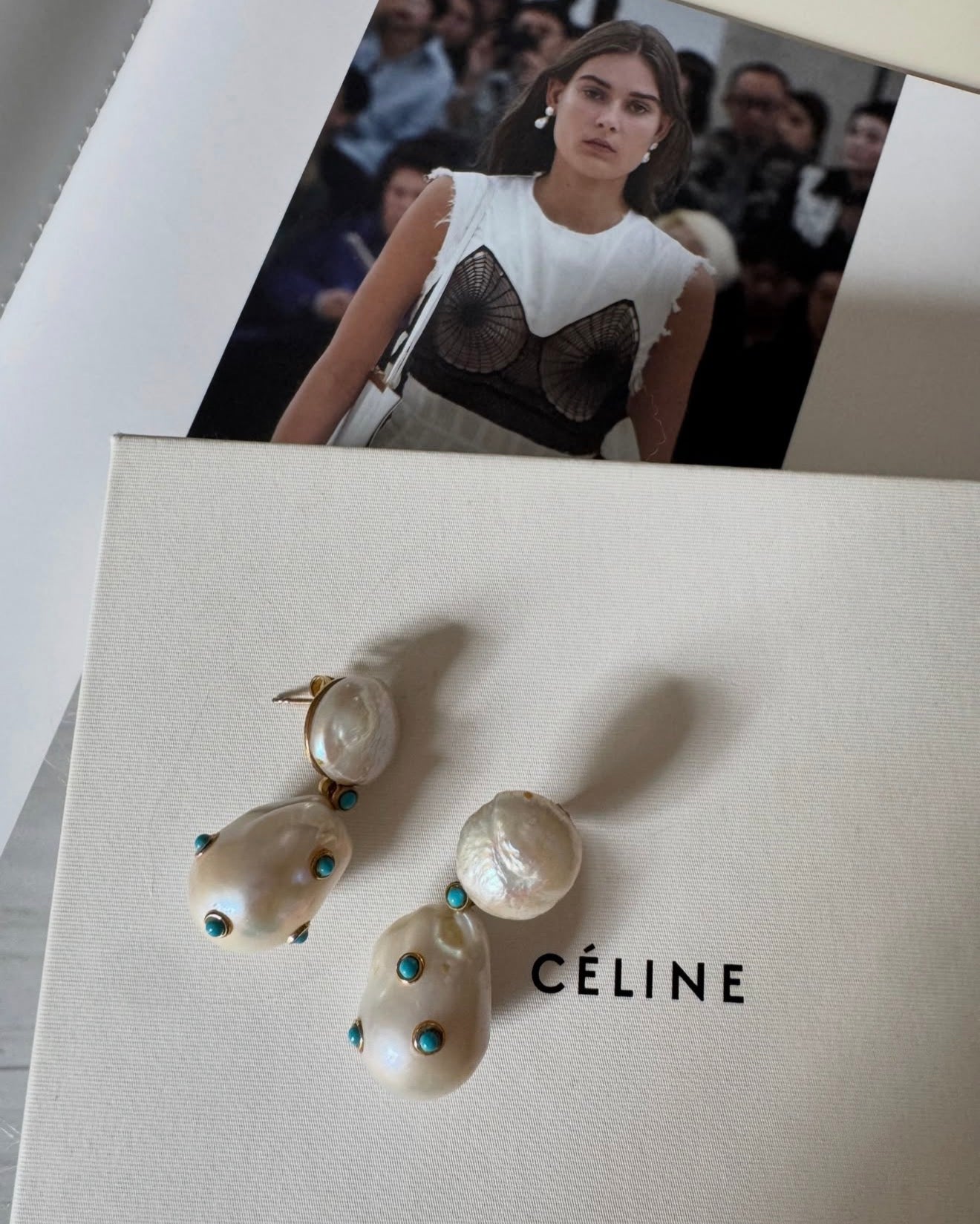 The Turquoise Baroque Pearl Earrings
