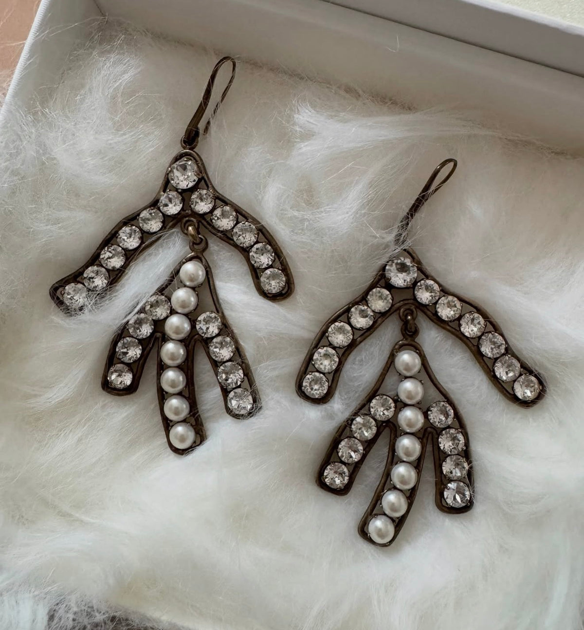The Crystal Leaf Earrings