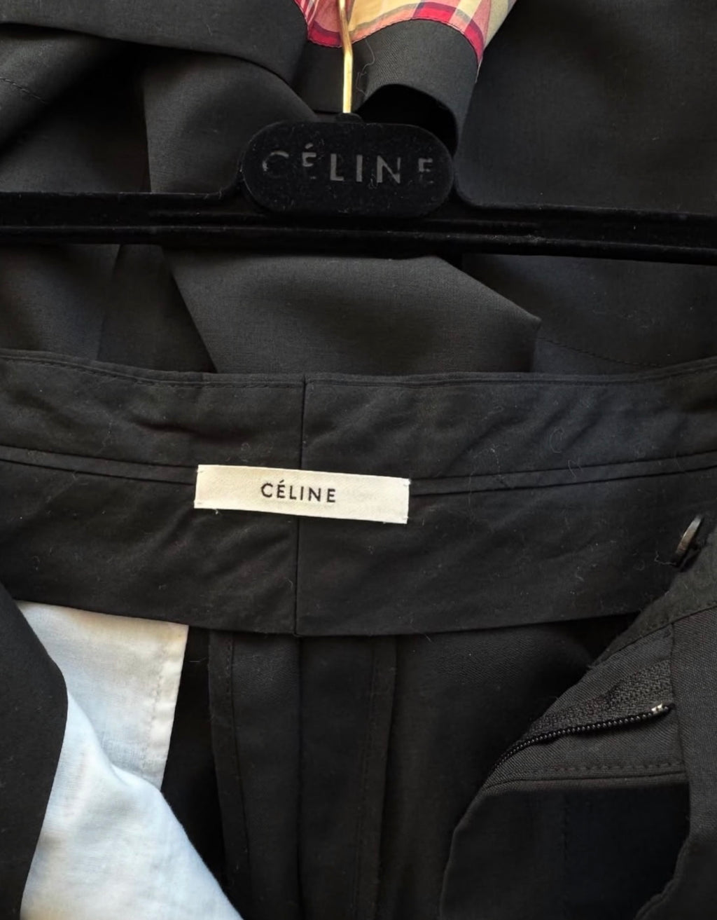 The Black Pants with Checked Hem Cuffs