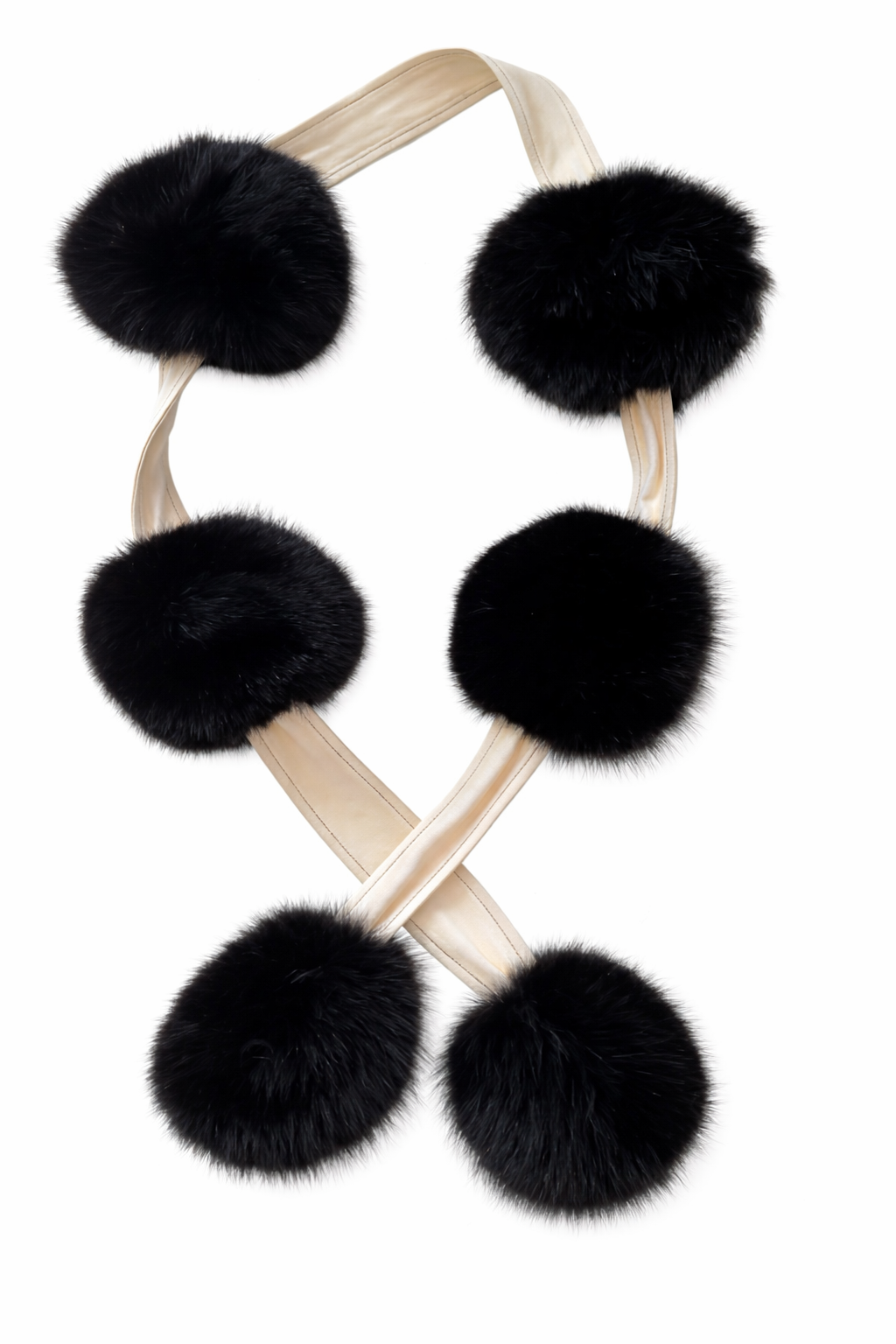 The Fox Fur Pom Pom Boa Flatlay