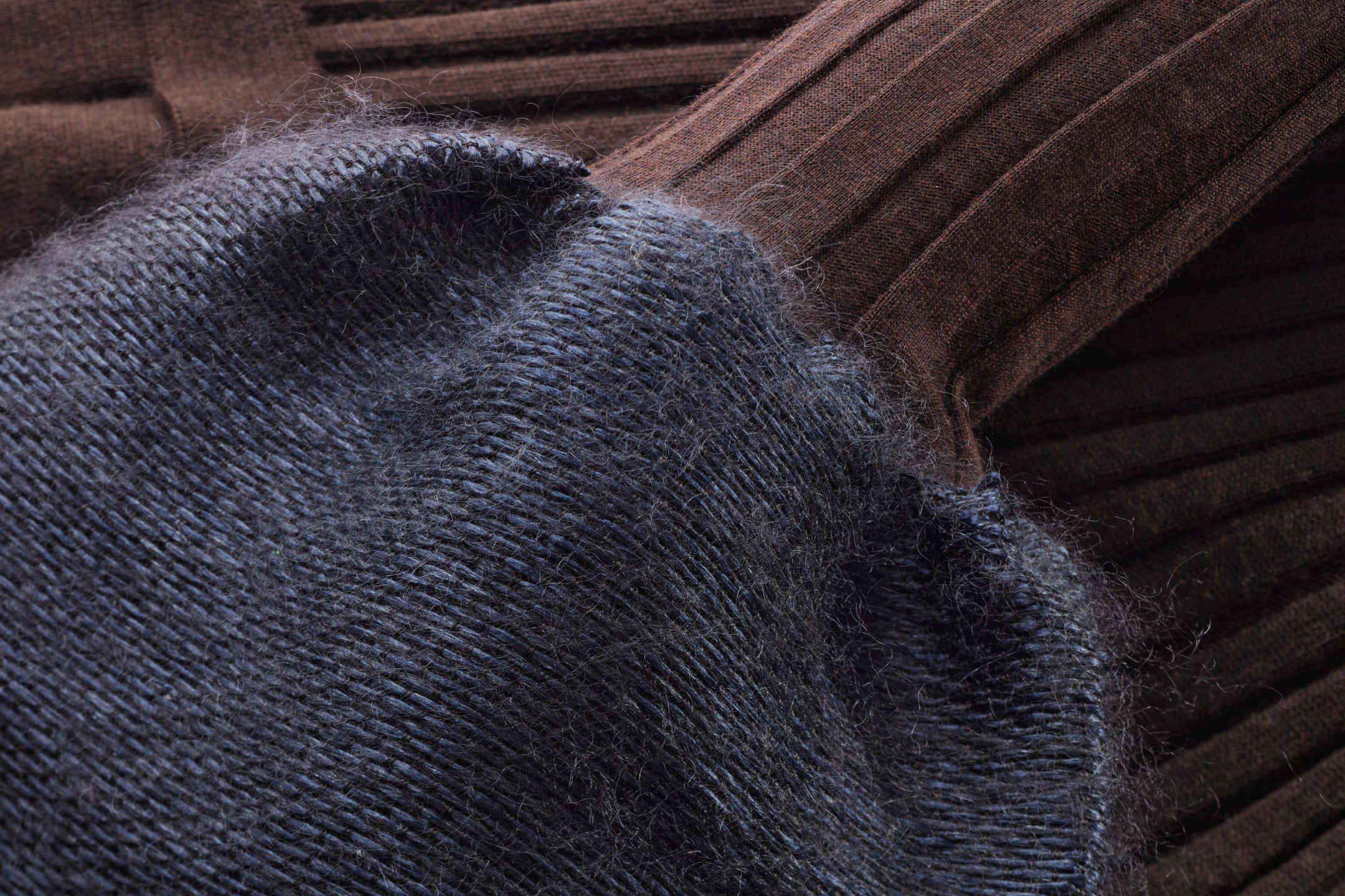 Bell-Sleeve Knit Top in Brown