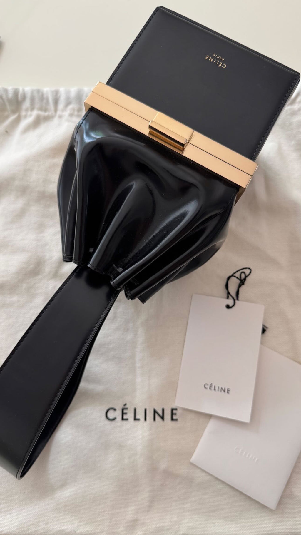 The Box Clasp Minaudiere Bag