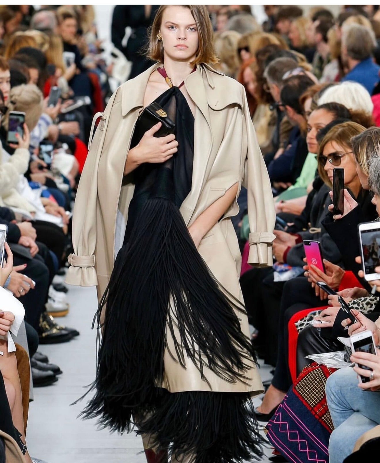 The Ad Campaign Leather Trench Coat