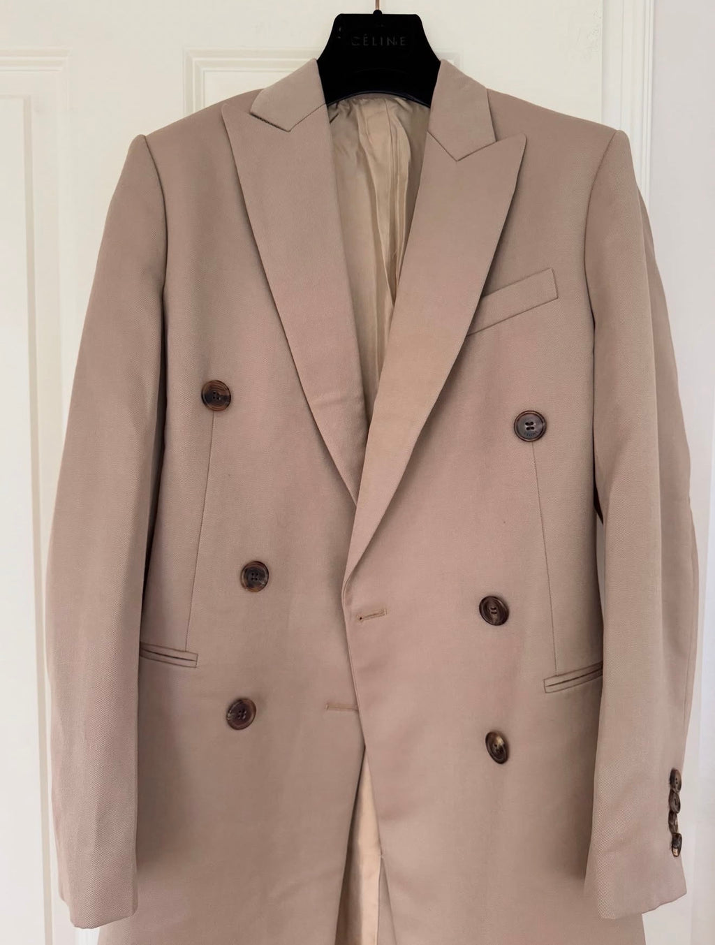 The Tailored Coat in Taupe Wool Garbadine