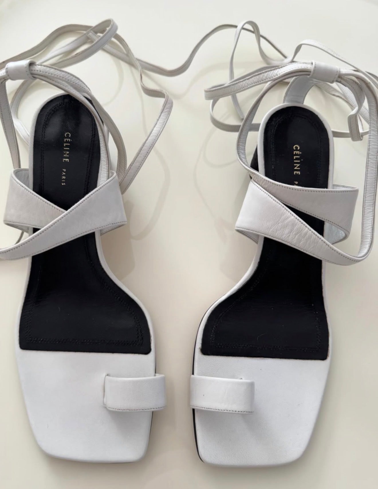The White Toe Ring Sandals
