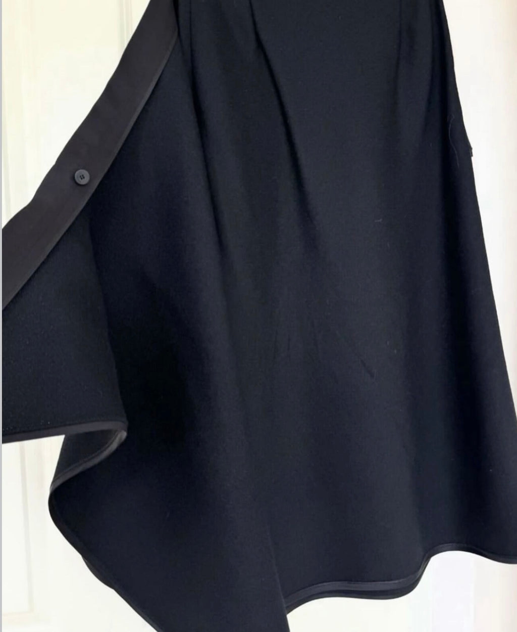 The Black Light Textured Wool Skirt