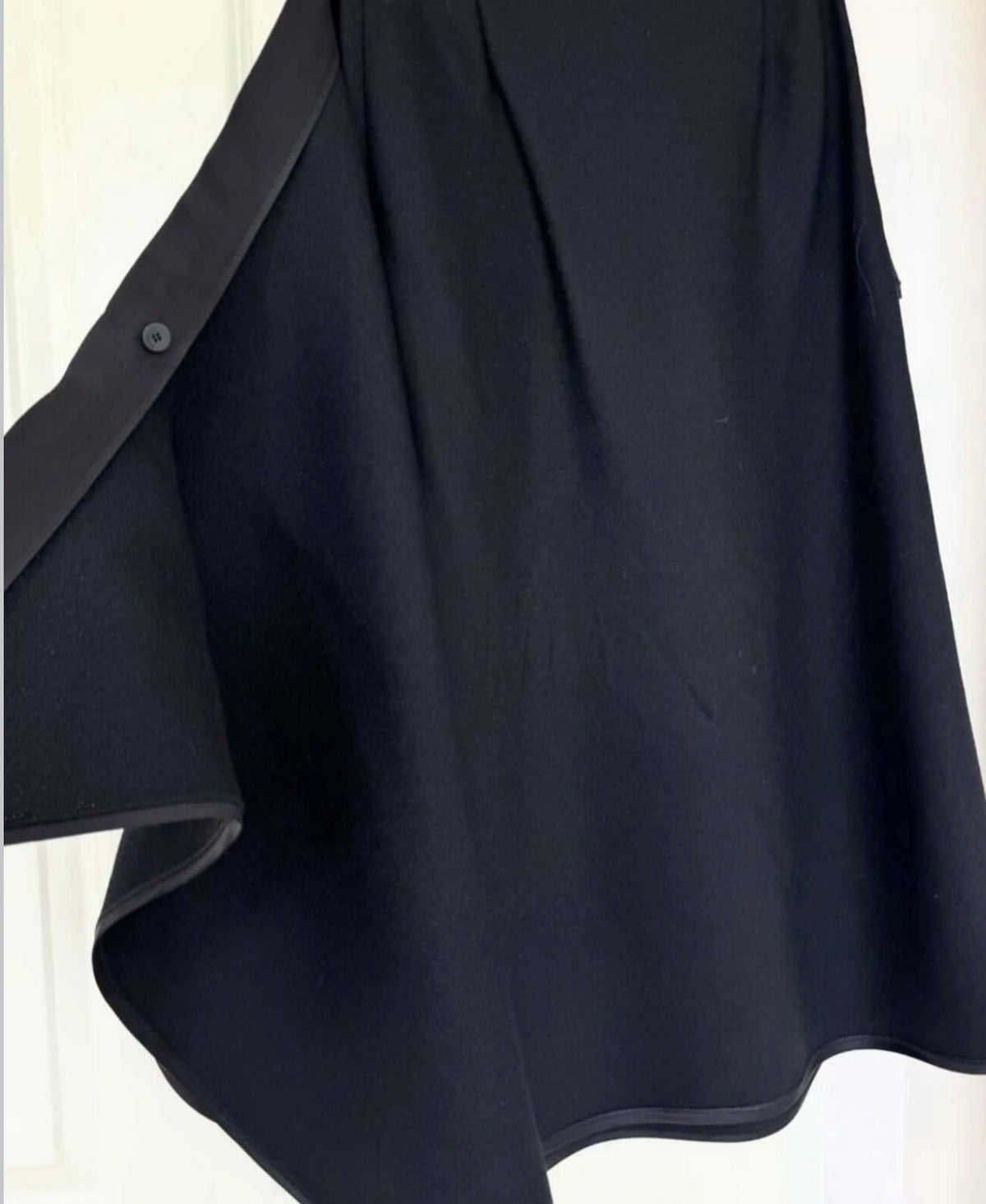 The Black Light Textured Wool Skirt