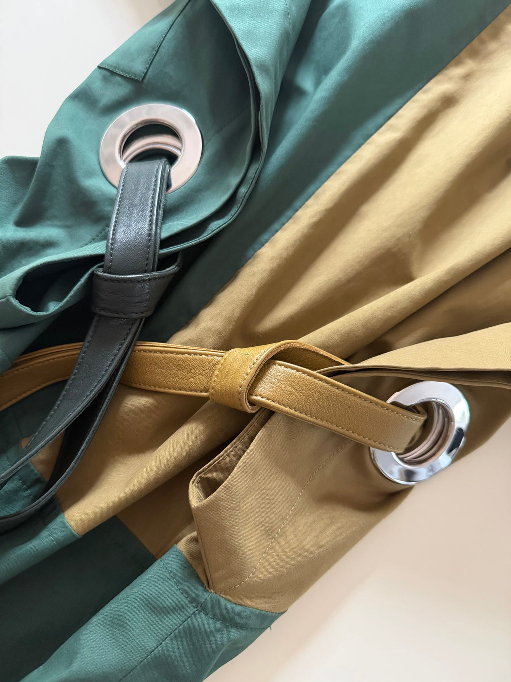 The Color Block Top with Leather Ribbons
