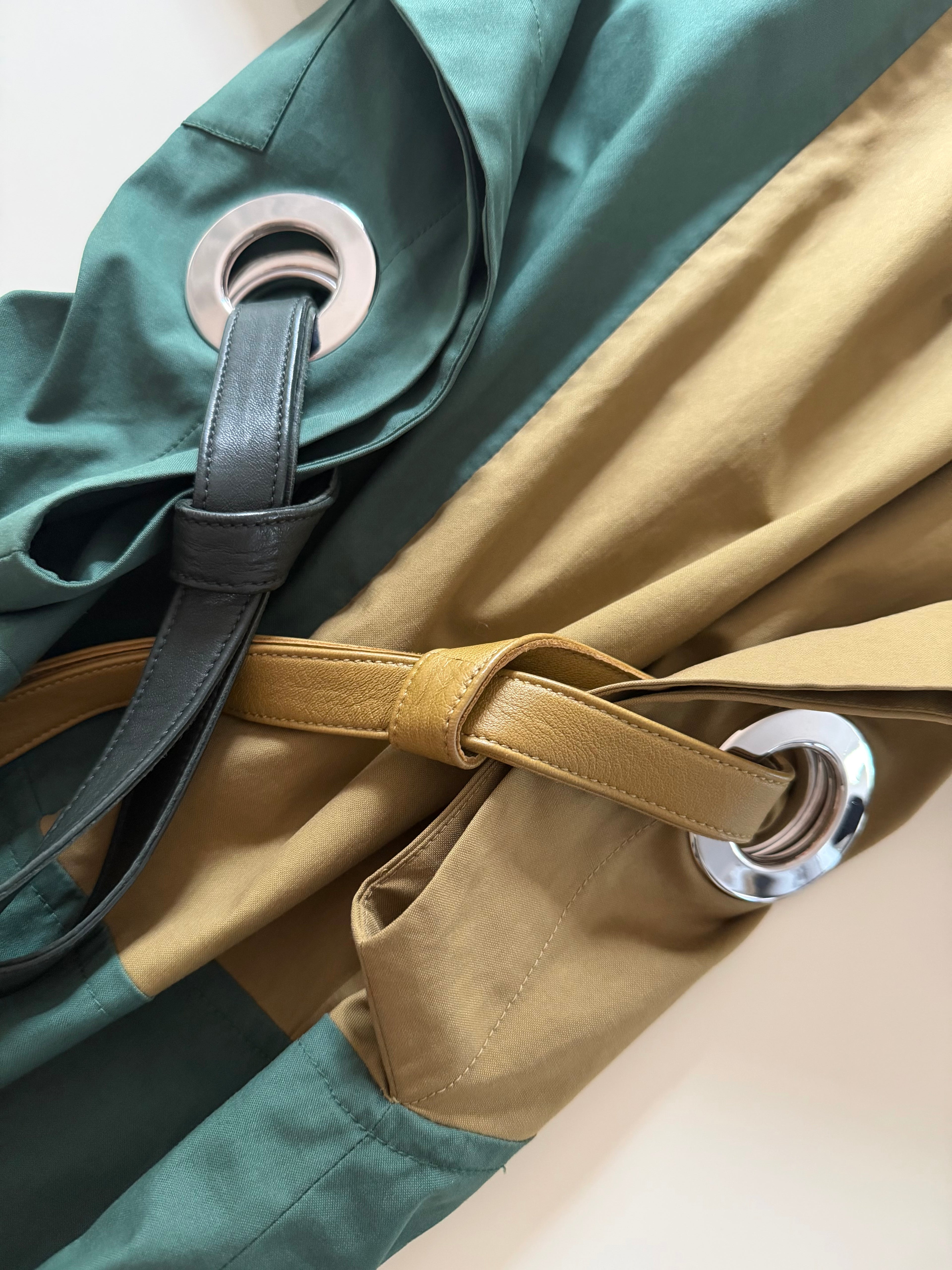 The Color Block Top with Leather Ribbons