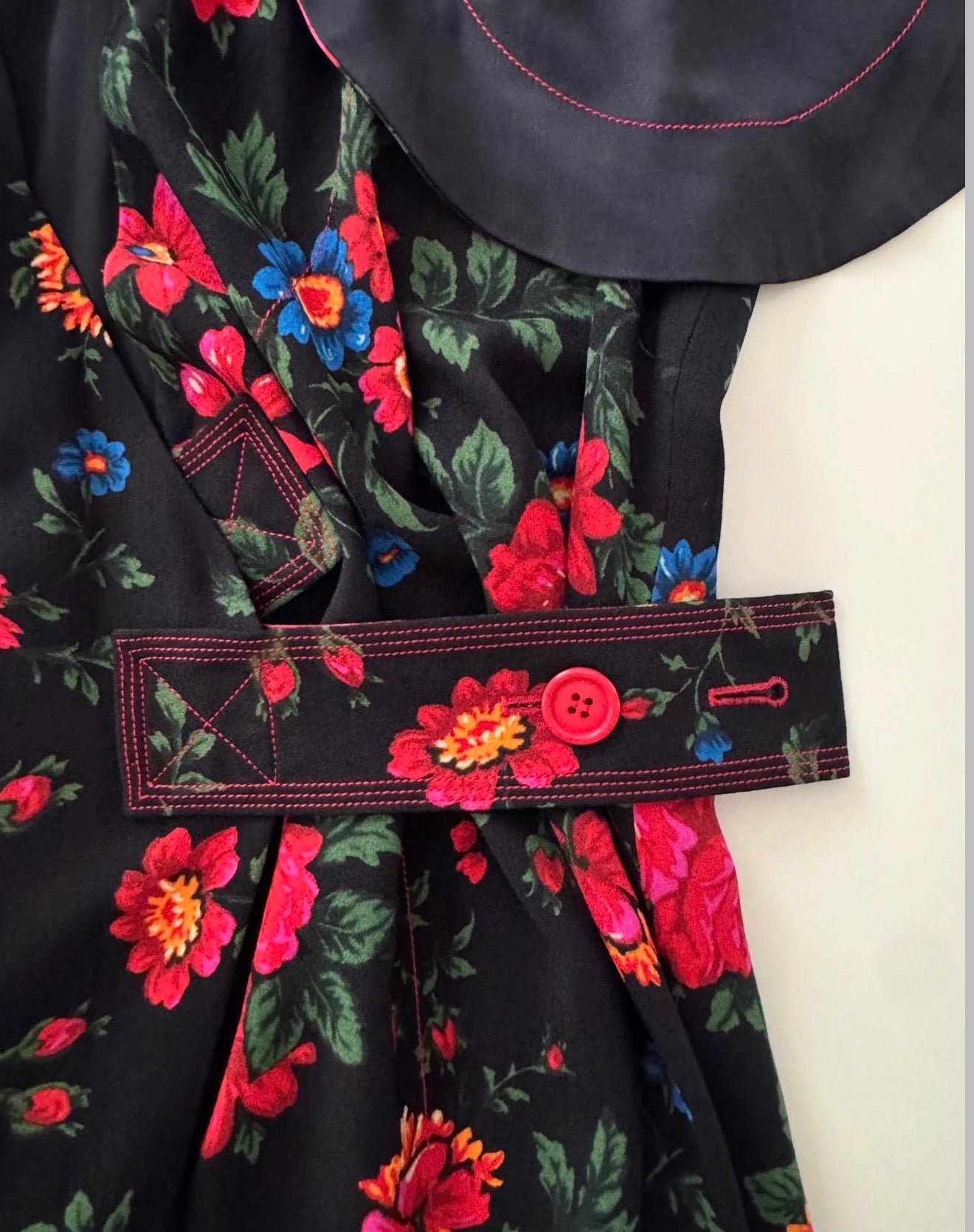 The Wrap Dress in Floral Printed Sable
