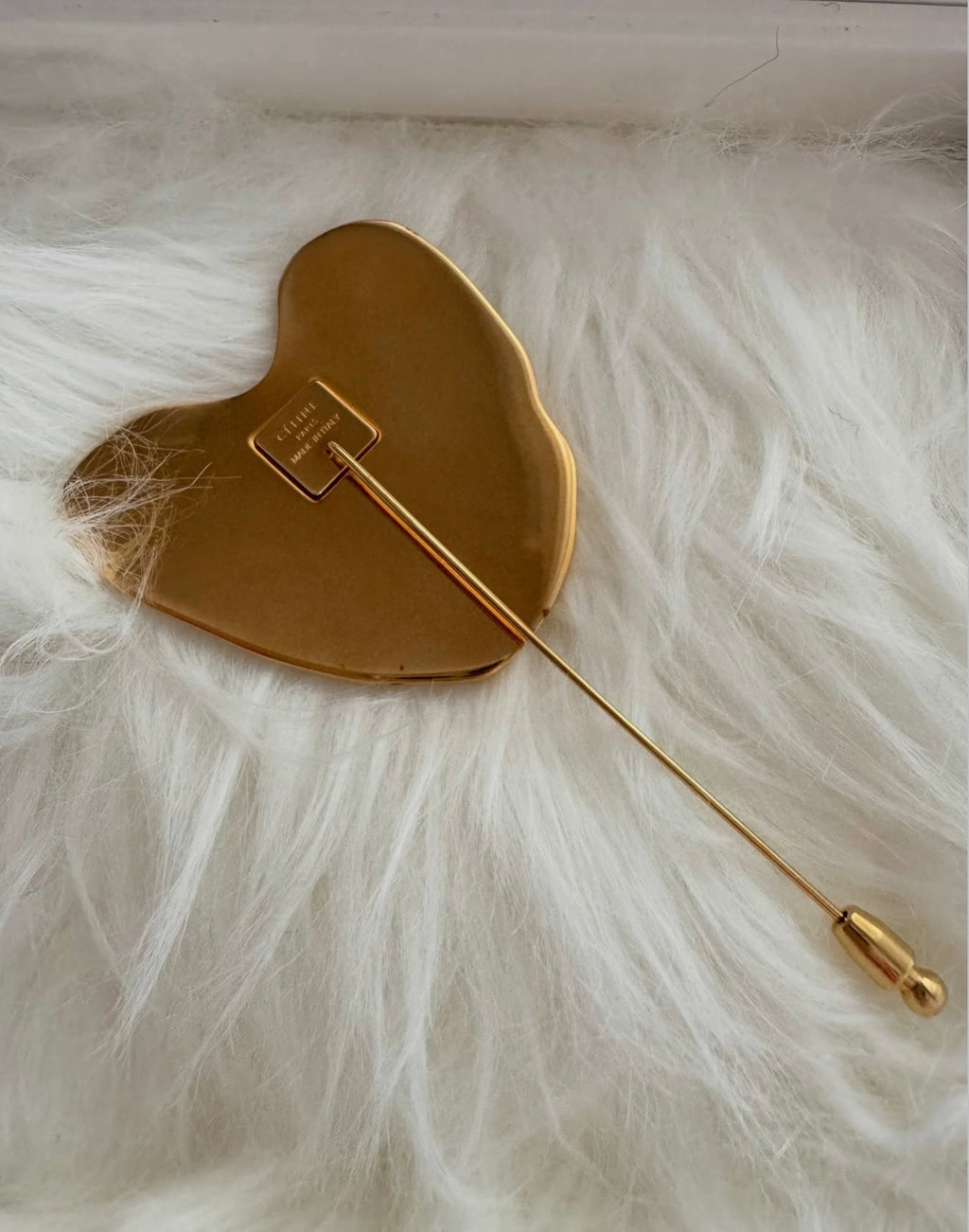 The Gold Brass Heart Pin