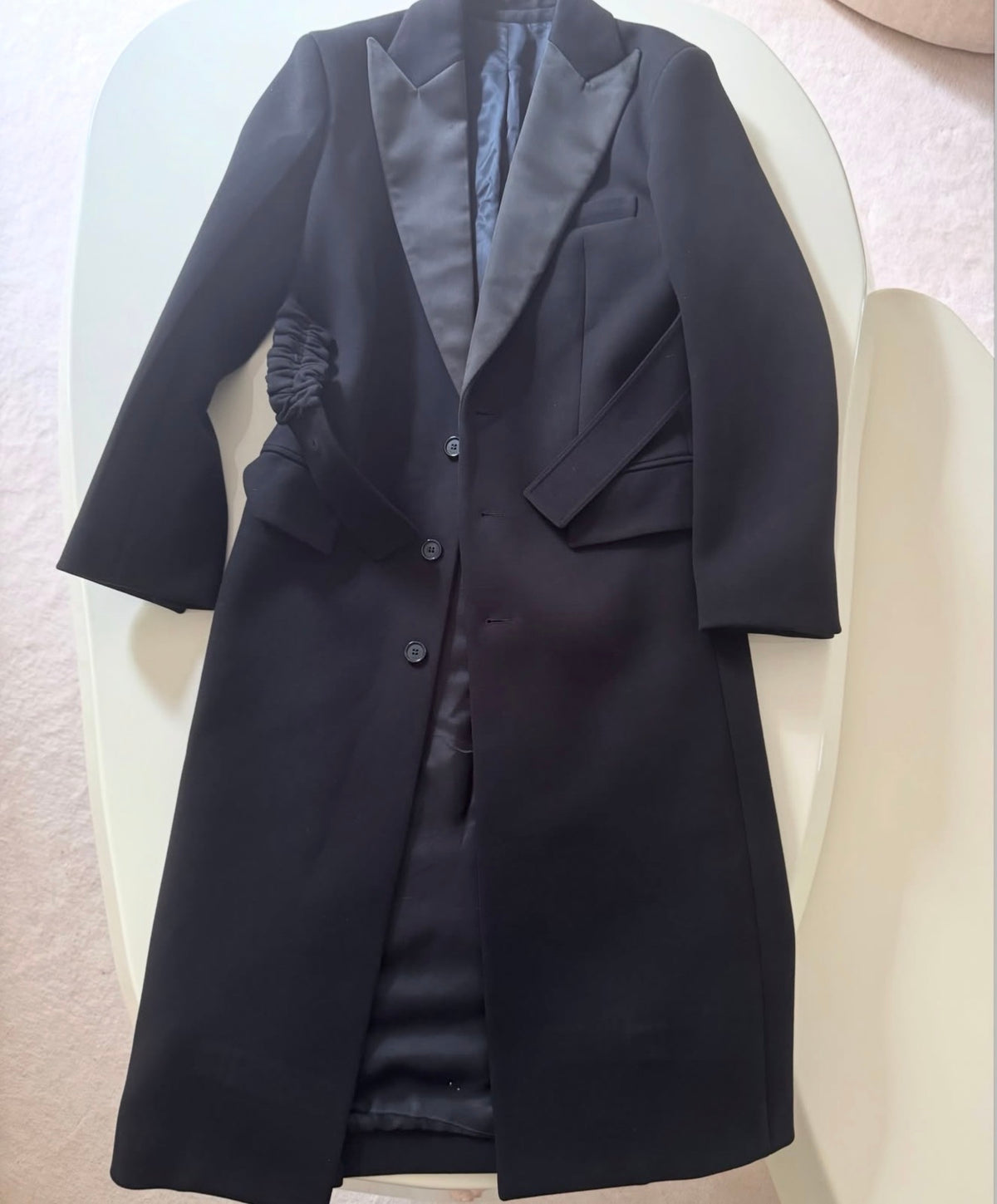 The Tuxedo Coat with Belted Detail