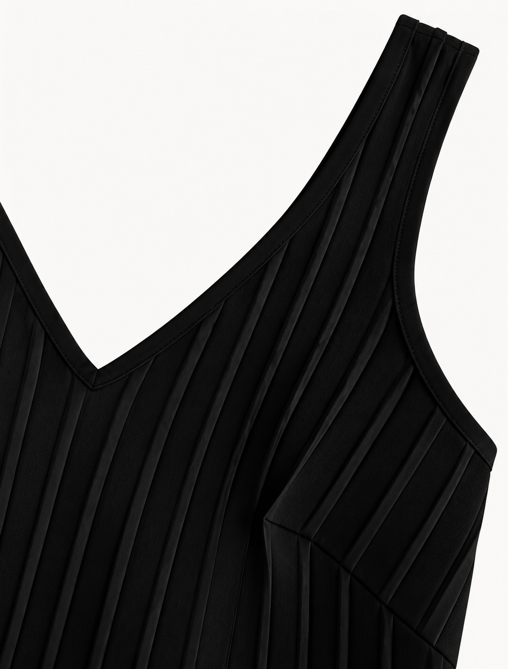 The Black Pleated Top with Gold Studded Details