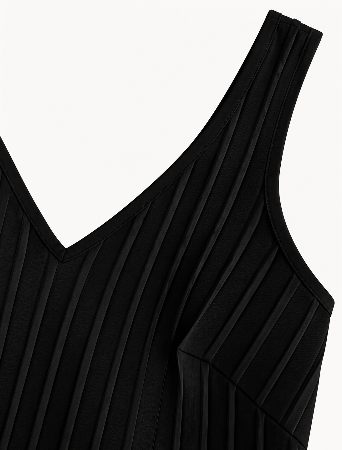 The Black Pleated Top with Gold Studded Details