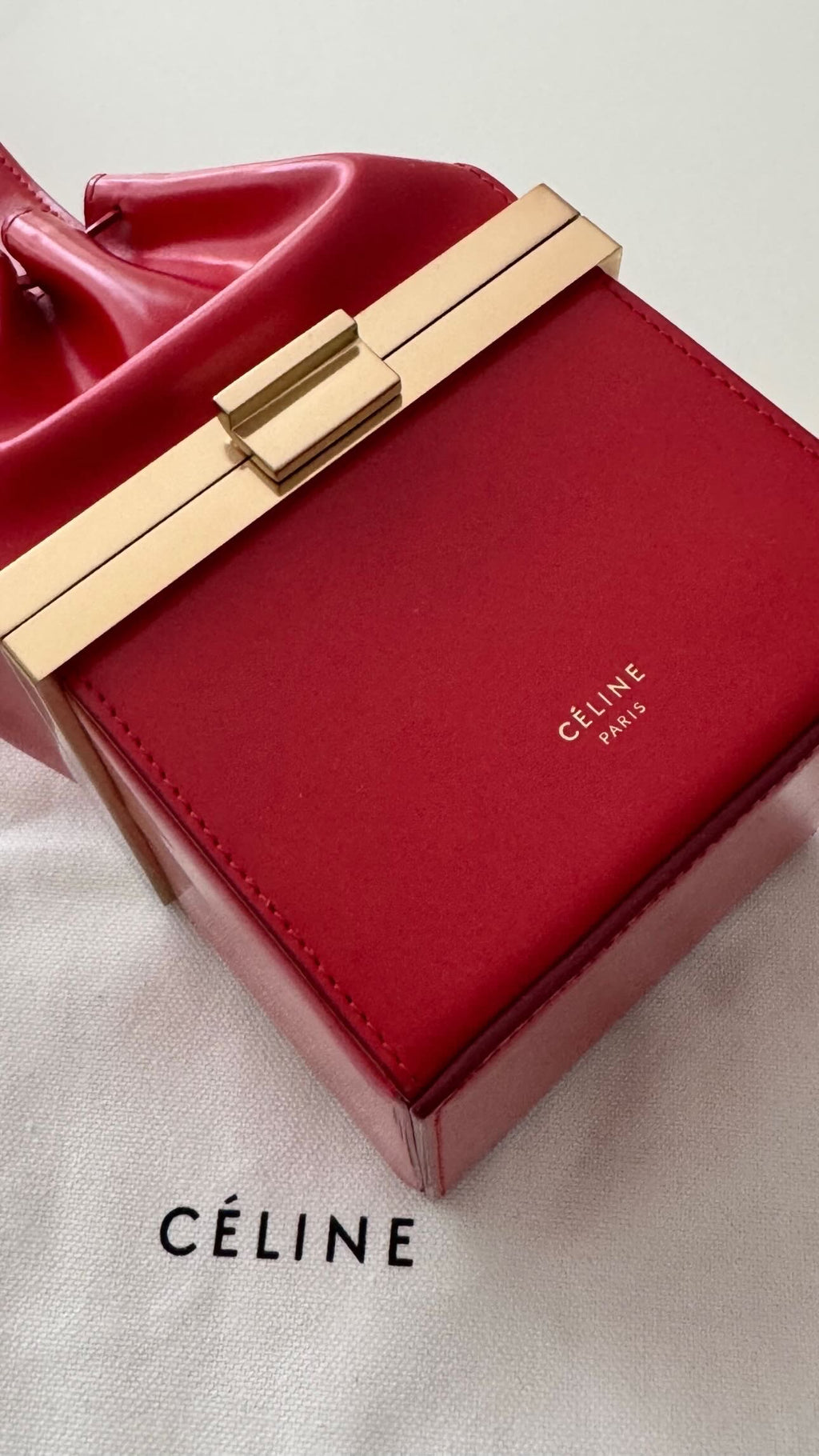The Box Clasp Minaudiere Bag