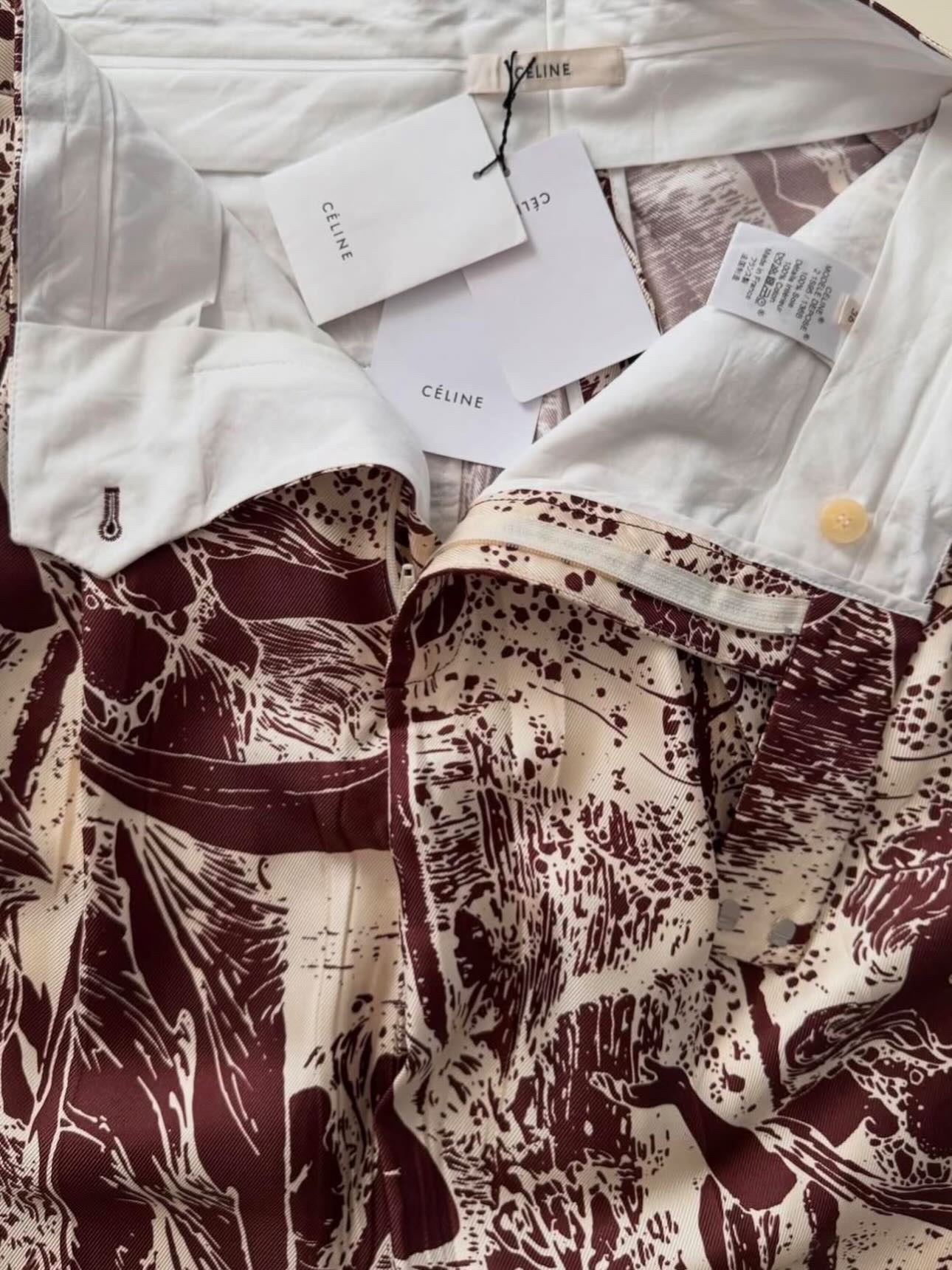 The Figure Printed Silk Pants