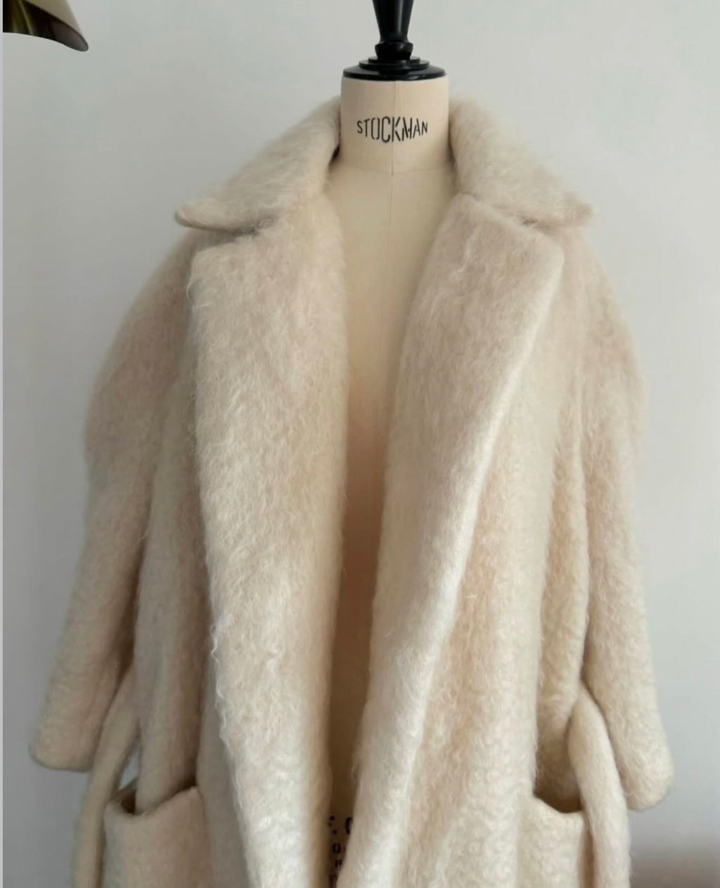 The Ivory Belted Mohair Coat