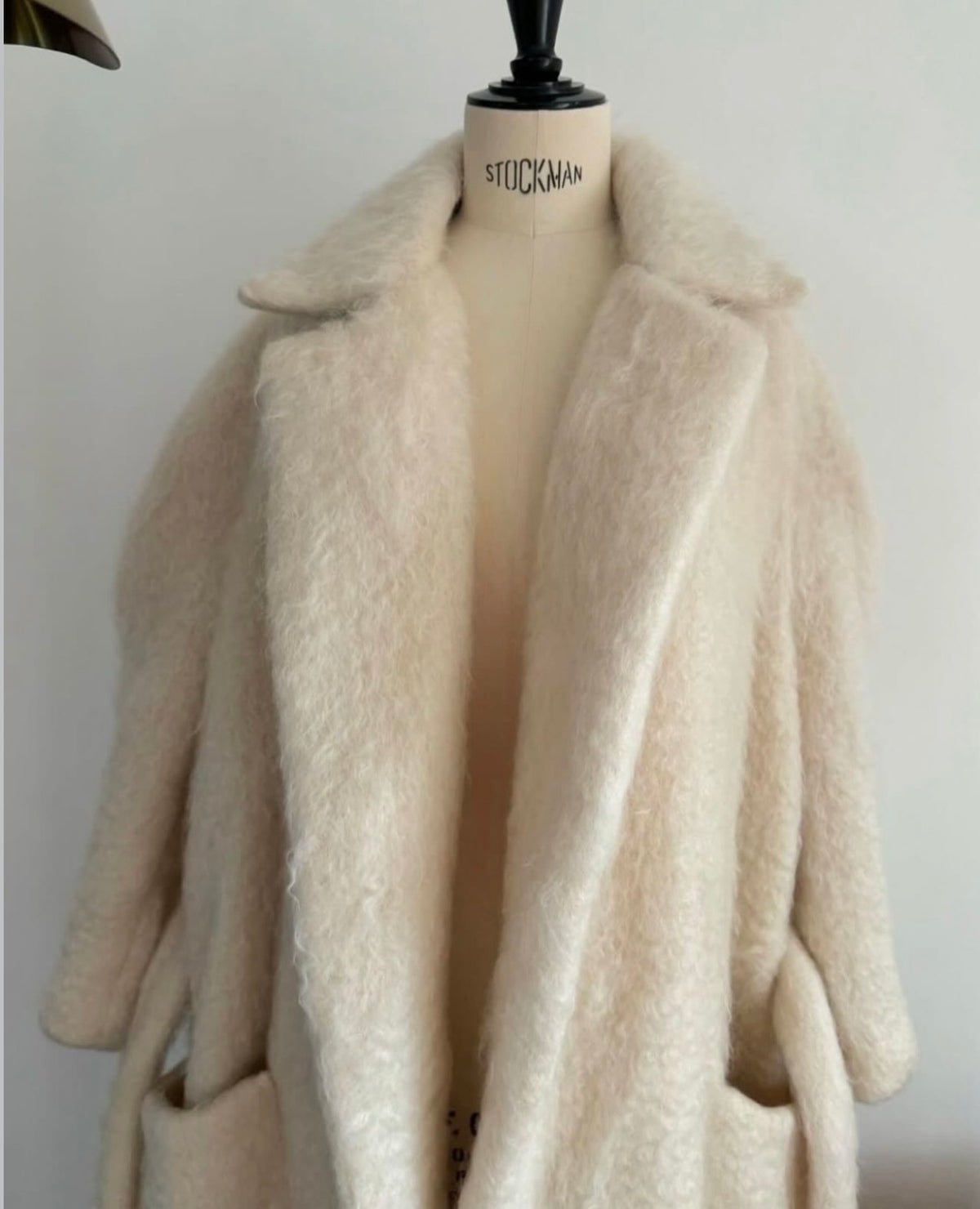 The Ivory Belted Mohair Coat