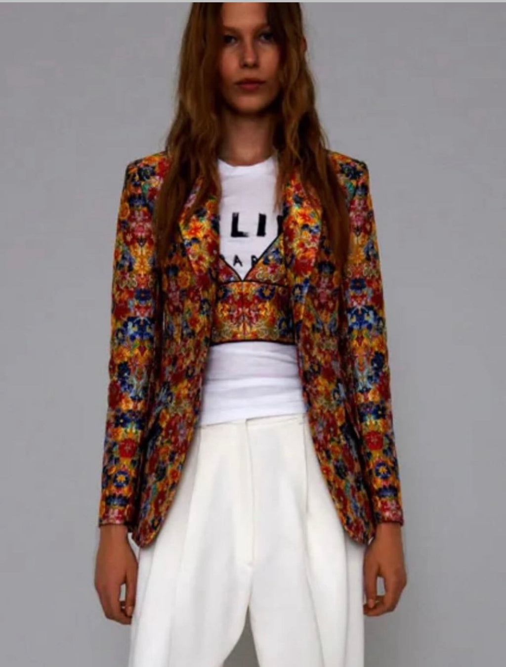The Brocaded Floral Bra Top