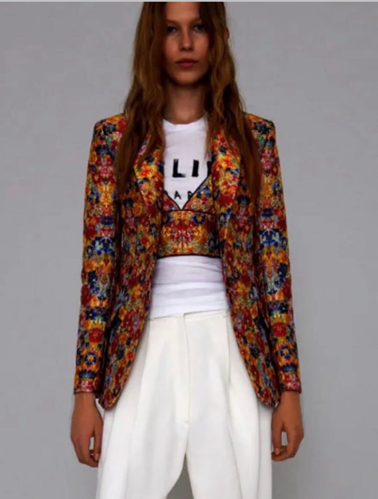 The Brocaded Floral Bra Top