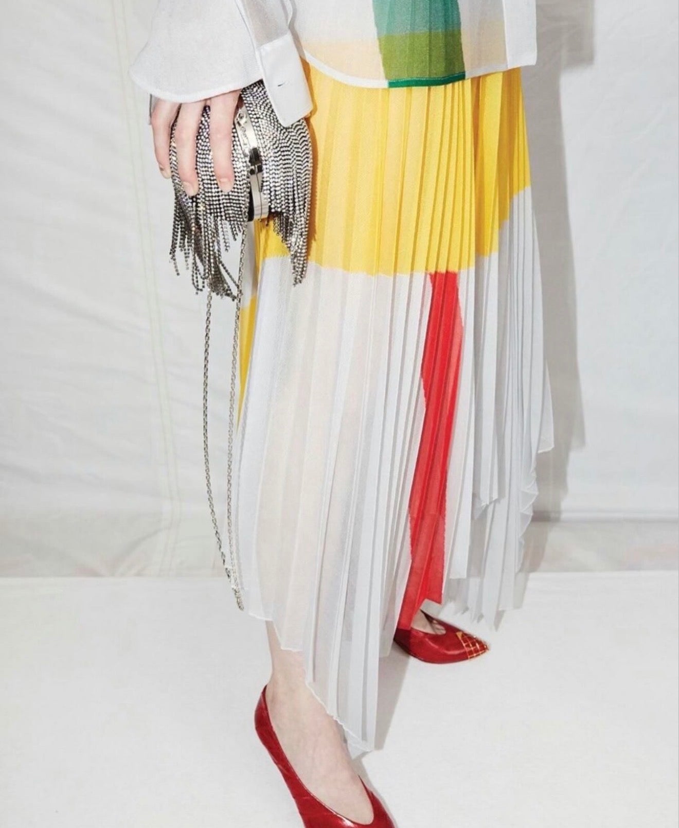 The Pleated Mesh Skirt