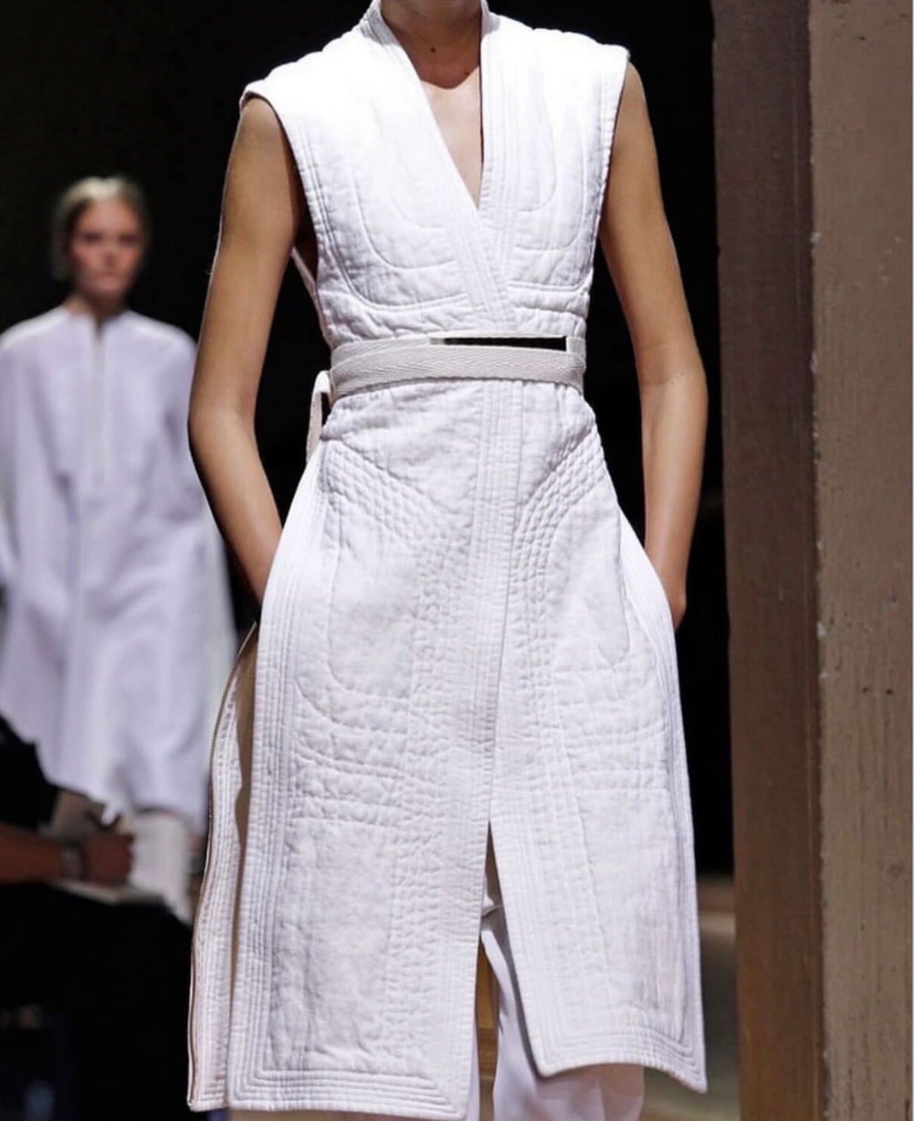The Quilted Linen Coat