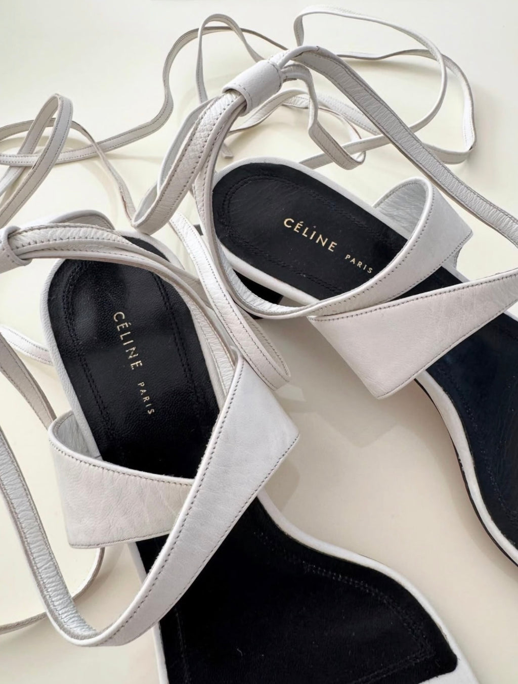 The White Toe Ring Sandals