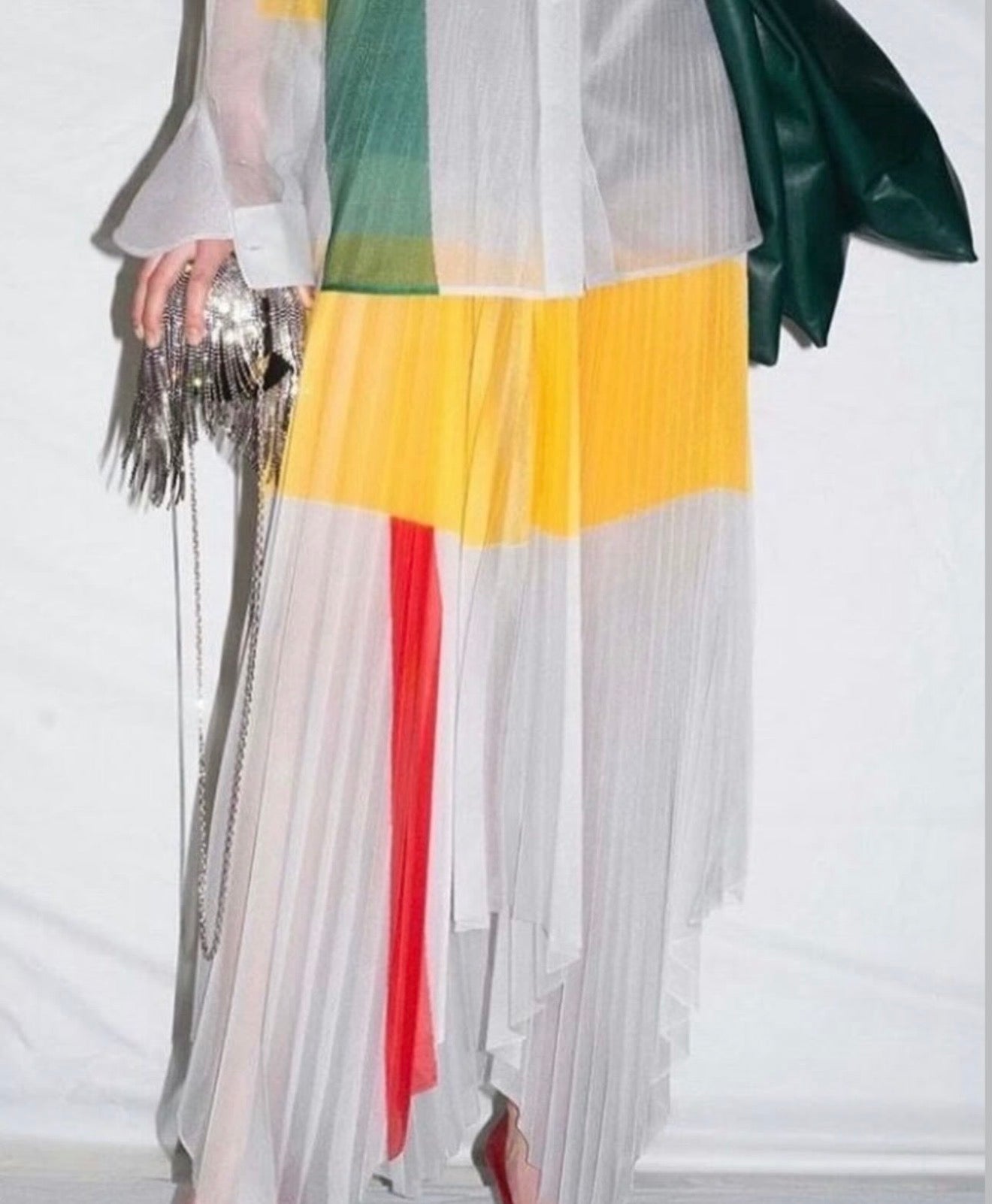 The Pleated Mesh Skirt