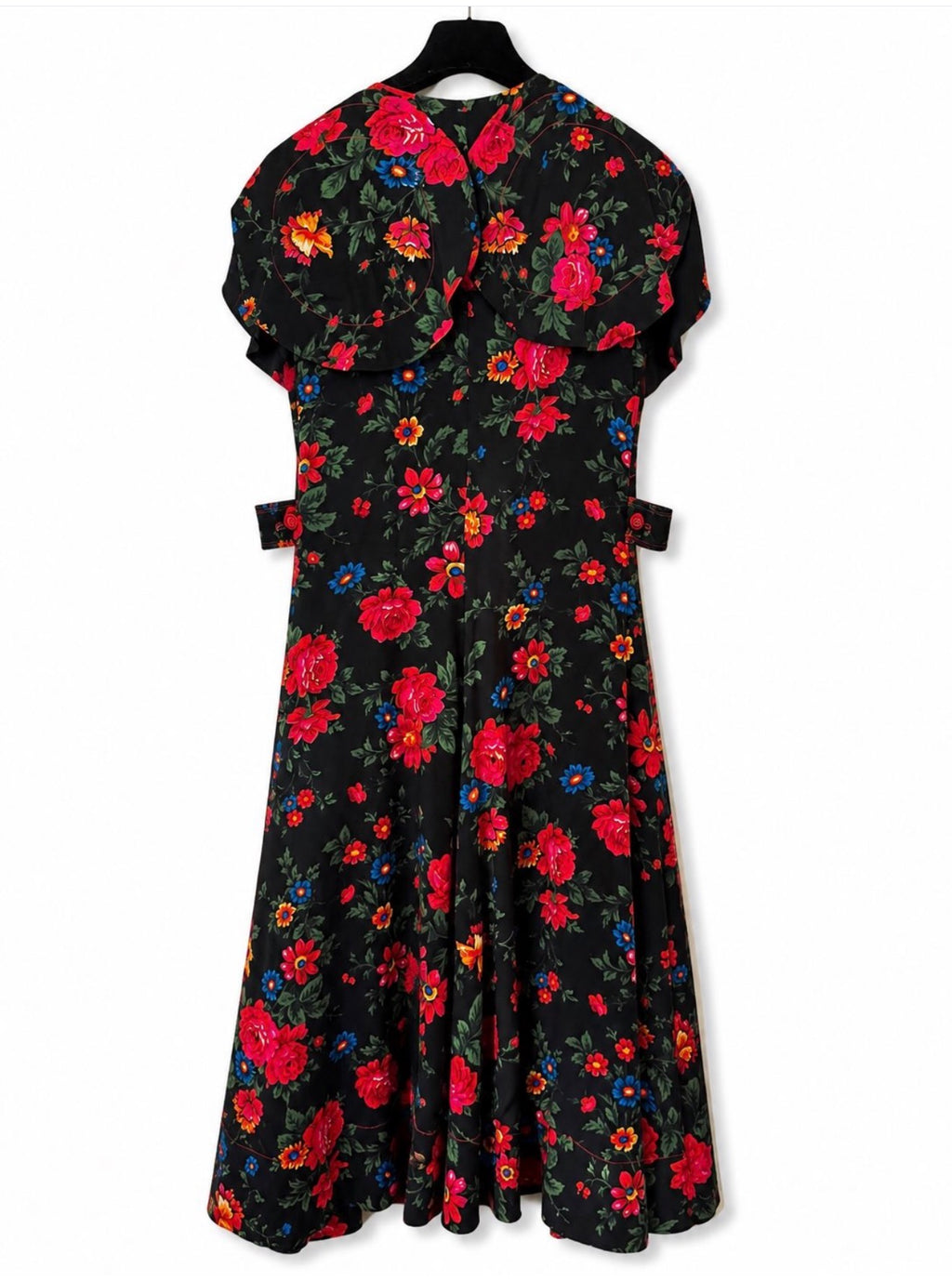 The Wrap Dress in Floral Printed Sable
