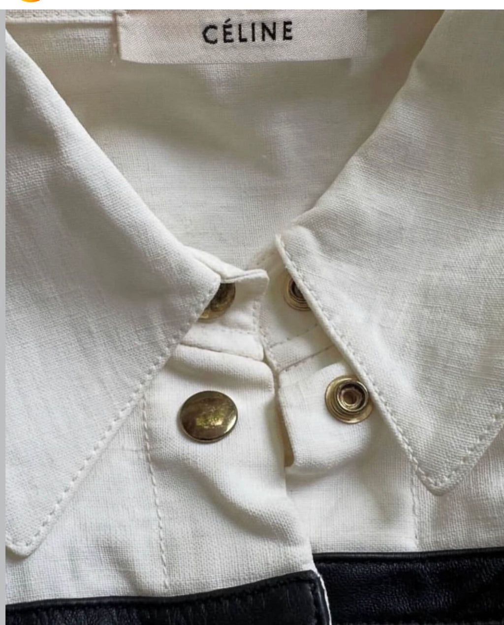 The White Belted Lined Dress with Leather Details
