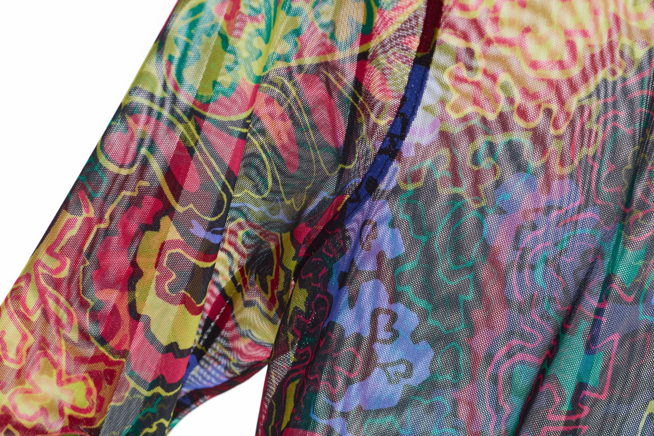 Paisley Floral Print Sheer Jumpsuit Flatlay