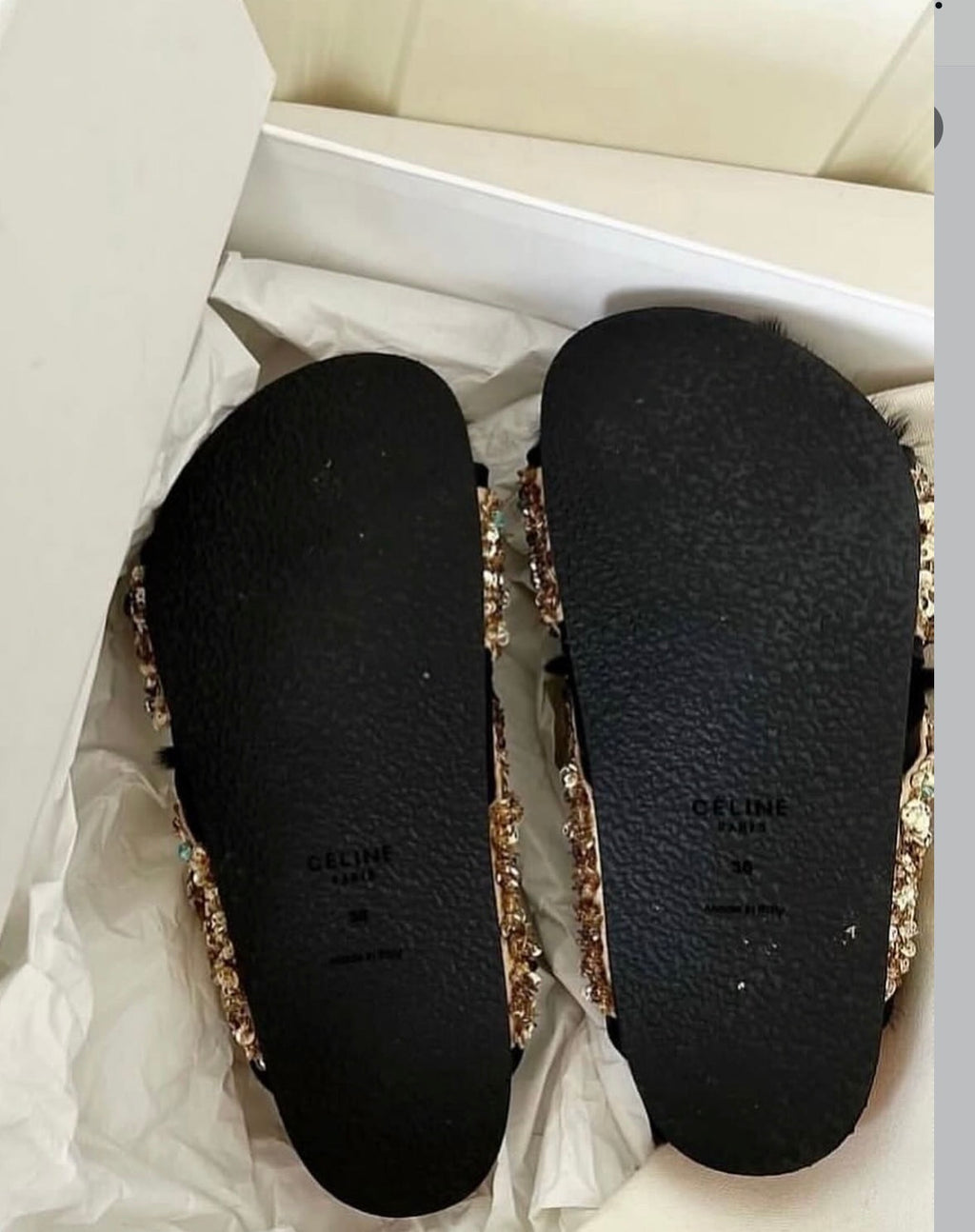 The Crystal Embellished Fur Birkenstocks