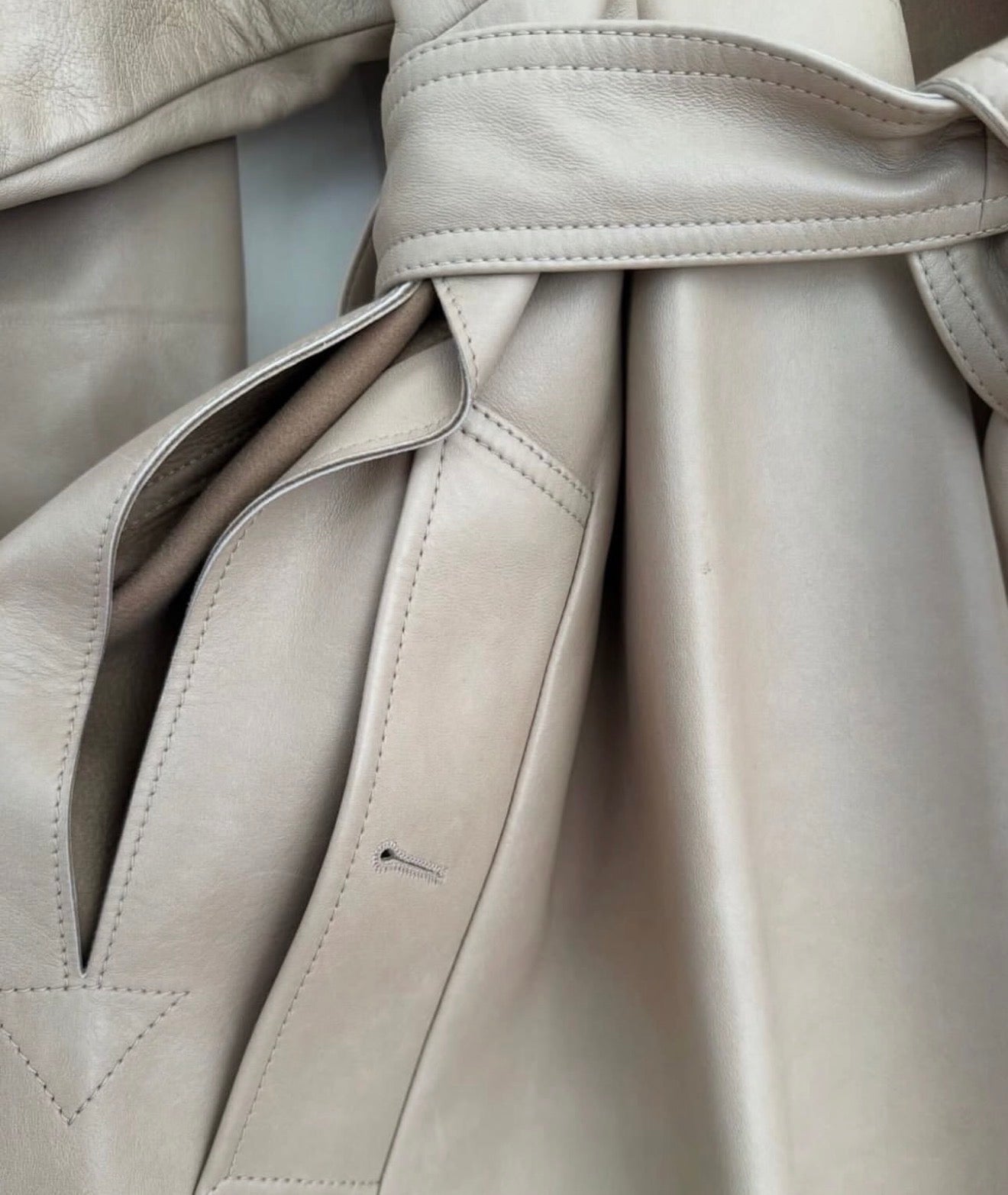 The Ad Campaign Leather Trench Coat