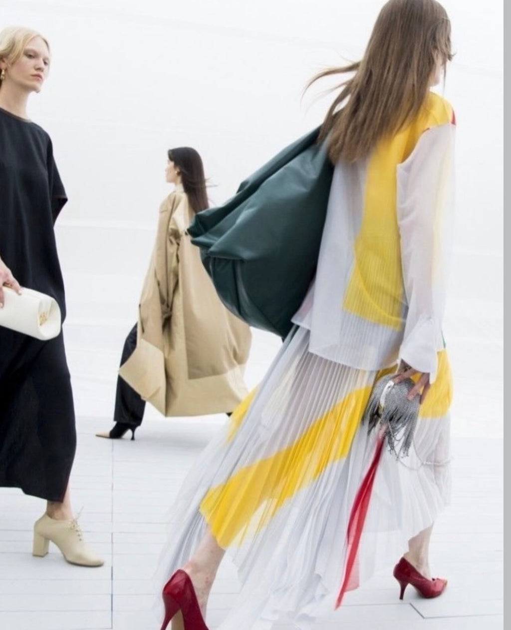 The Pleated Mesh Skirt