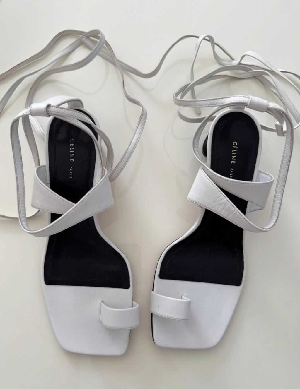 The White Toe Ring Sandals