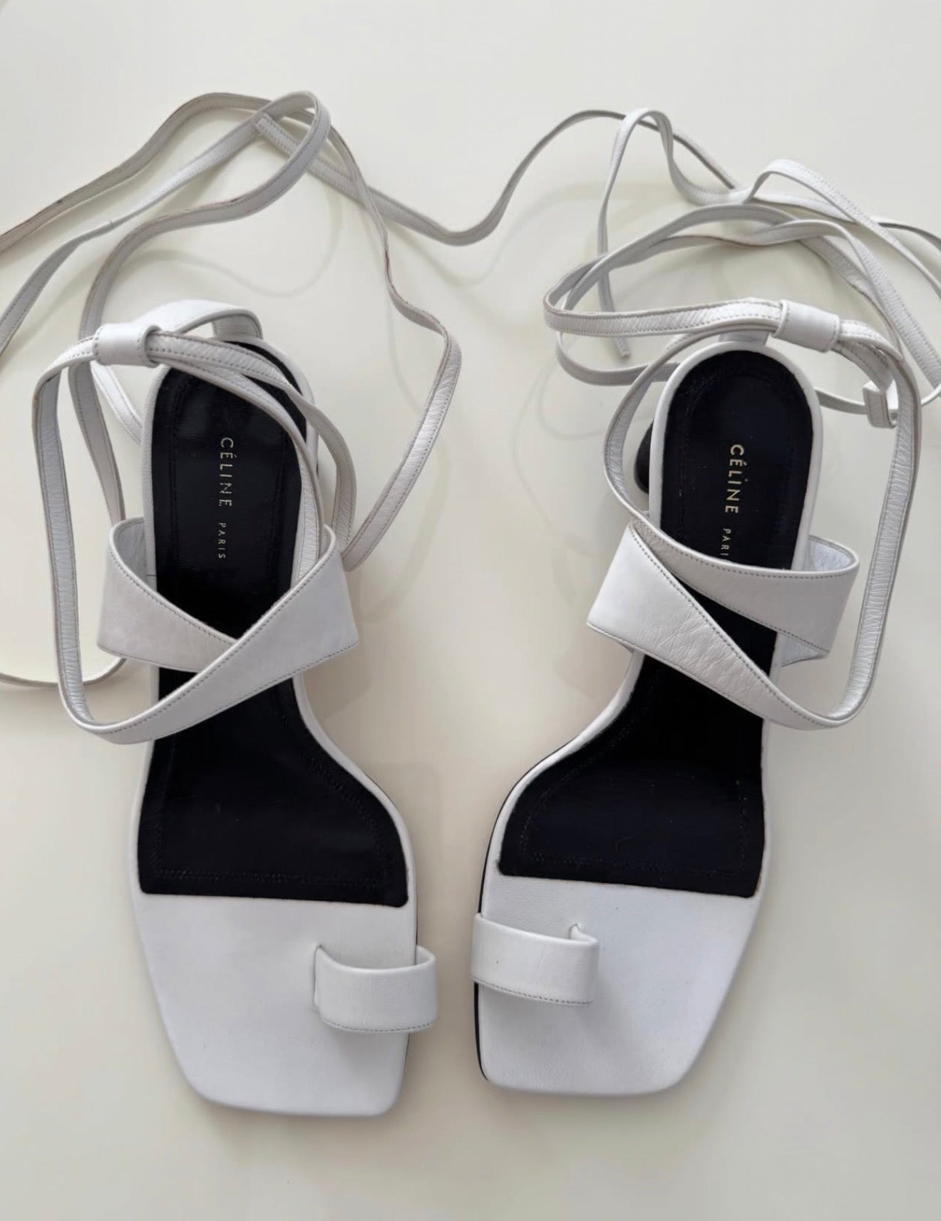 The White Toe Ring Sandals