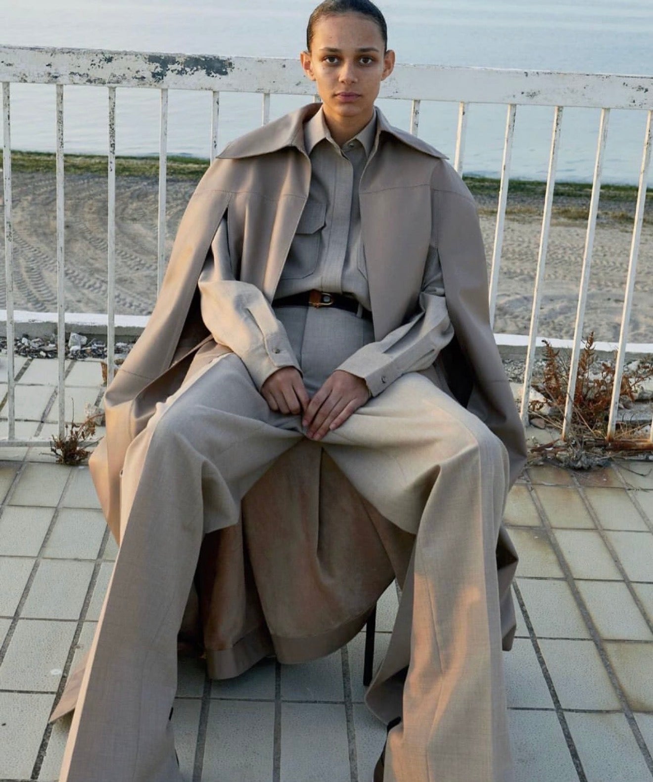 The Ad Campaign Leather Cape