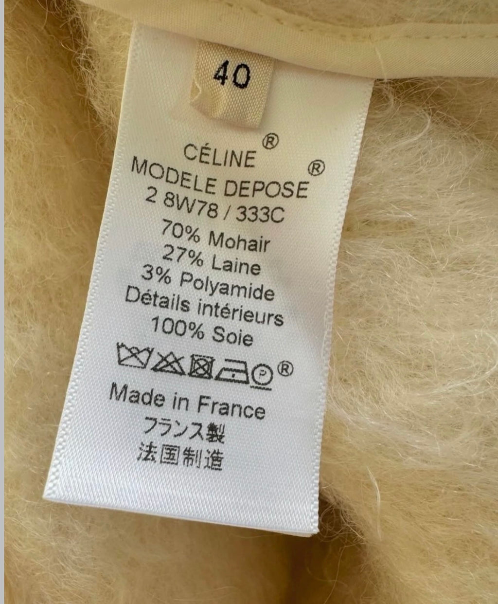 The Ivory Belted Mohair Coat