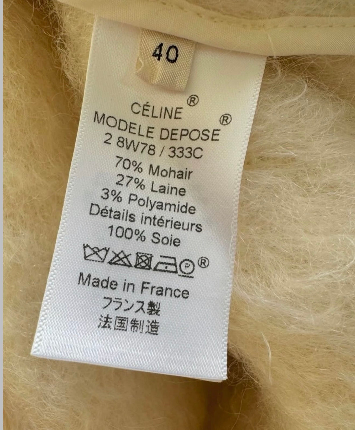 The Ivory Belted Mohair Coat
