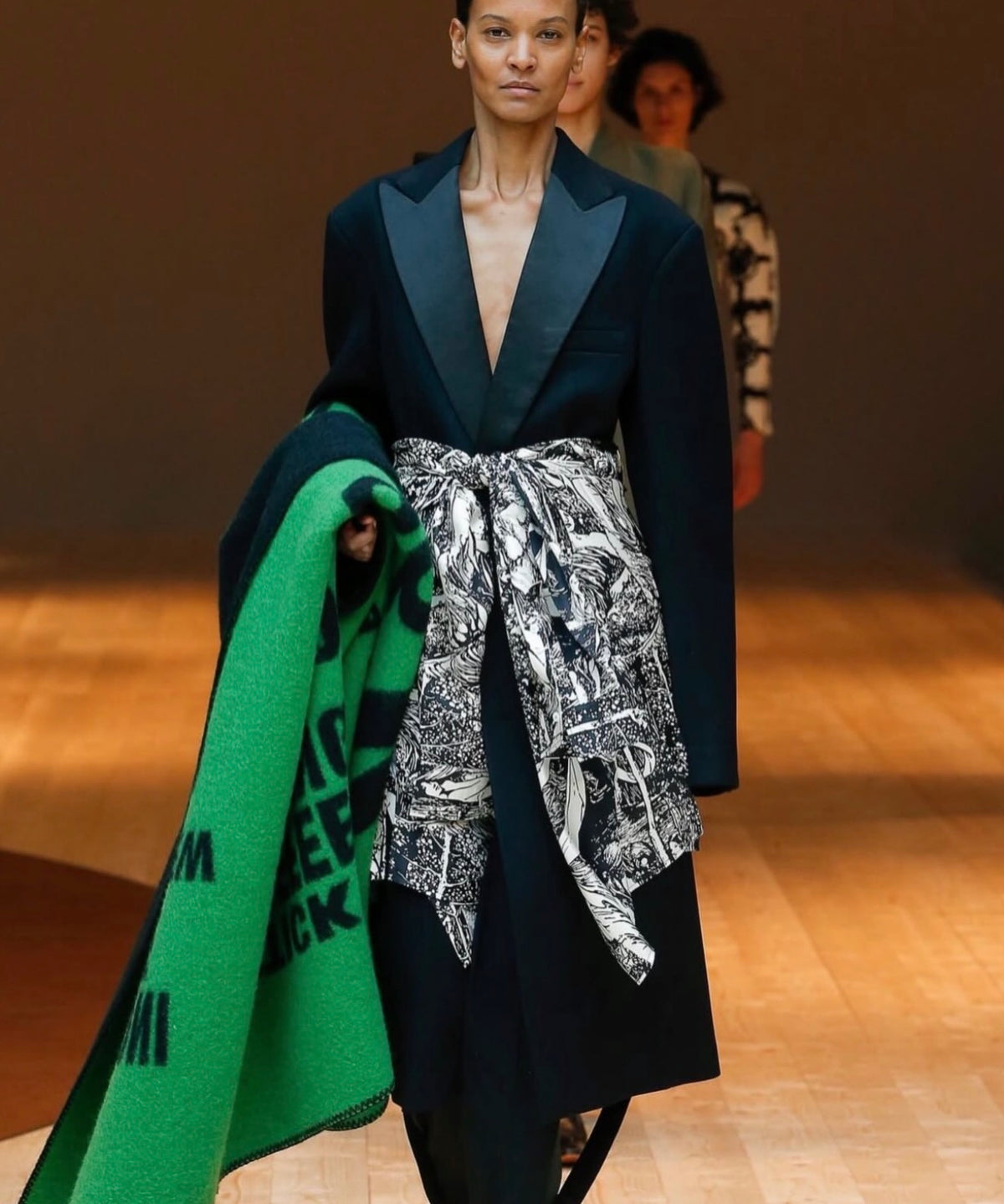 The Tuxedo Coat with Belted Detail