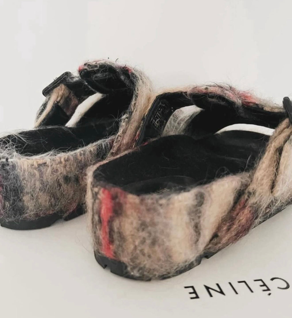 The Boxy Mohair Flat Sandals