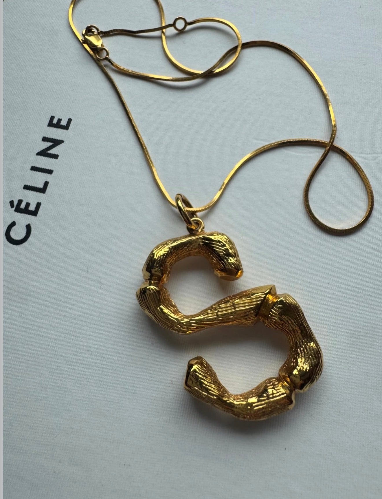 The Alphabet „S“ Brass Letter with Chain