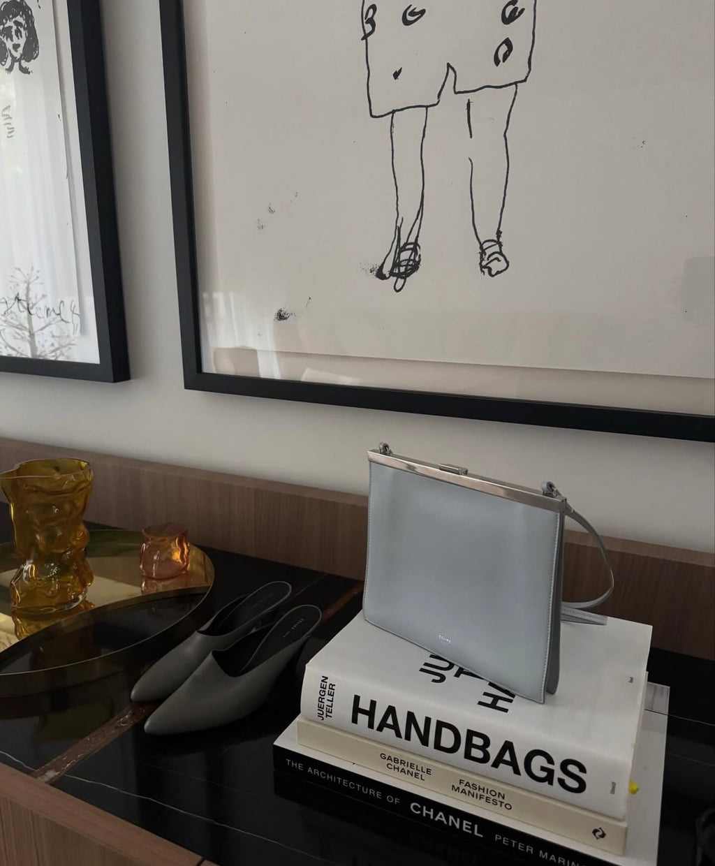 The Mini Clasp Bag in Light Blue